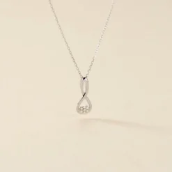 Collier Shaeen Or Blanc Diamant