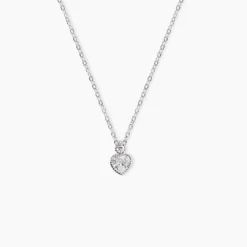 Collier Shannon Argent Blanc Oxyde De Zirconium