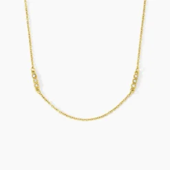 Collier Sheima Acier Jaune Oxyde De Zirconium