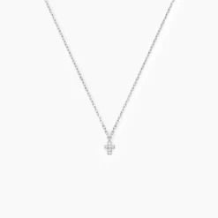 Collier Siem Argent Blanc Oxyde De Zirconium
