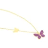Collier Silia Papillon Or Jaune