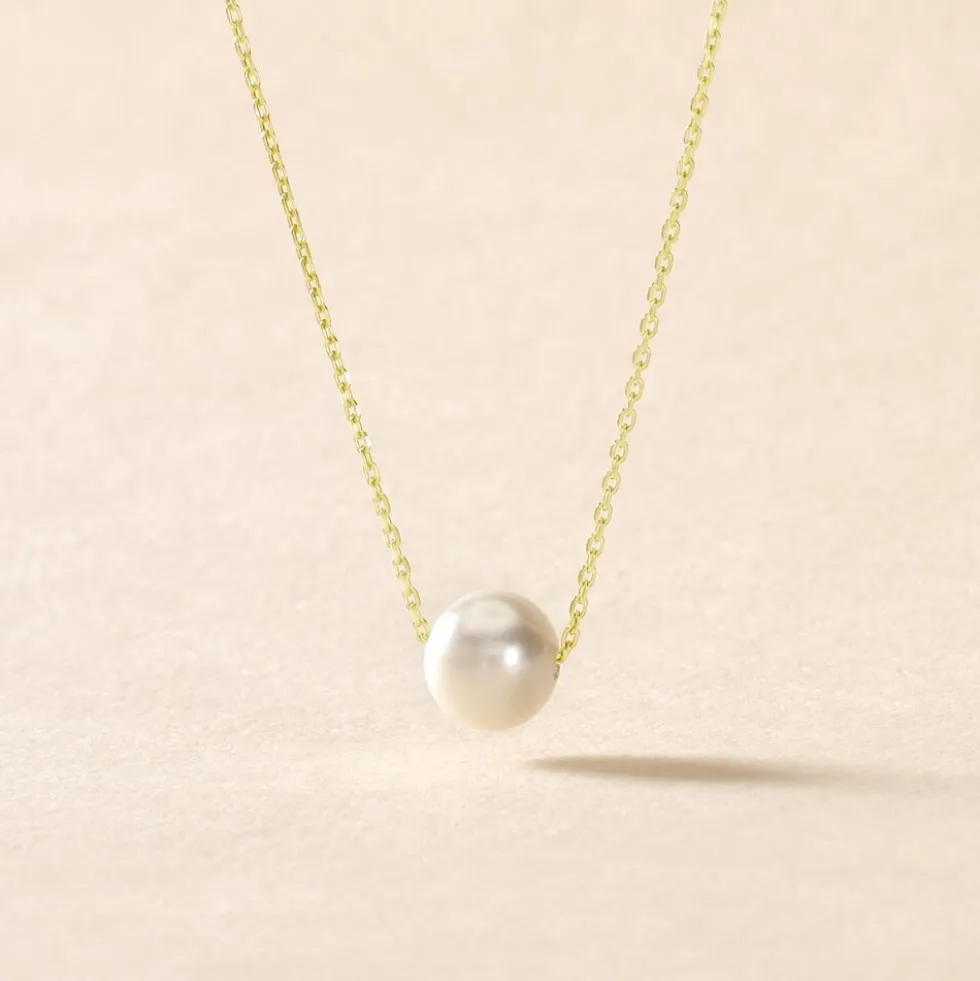 Collier Sissy Or Jaune Perle De Culture