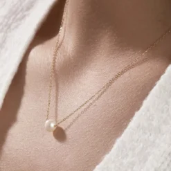Collier Sissy Or Jaune Perle De Culture