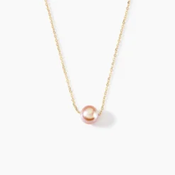 Collier Sissy Or Jaune Perle De Culture