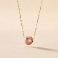 Collier Sissy Or Jaune Perle De Culture