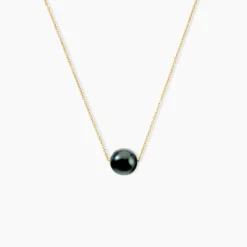 Collier Sissy Or Jaune Perle De Culture De Tahiti