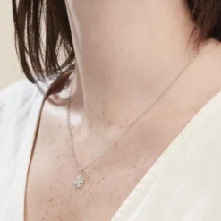 Collier Sitara Argent Blanc