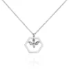 Collier Sitia Argent Blanc