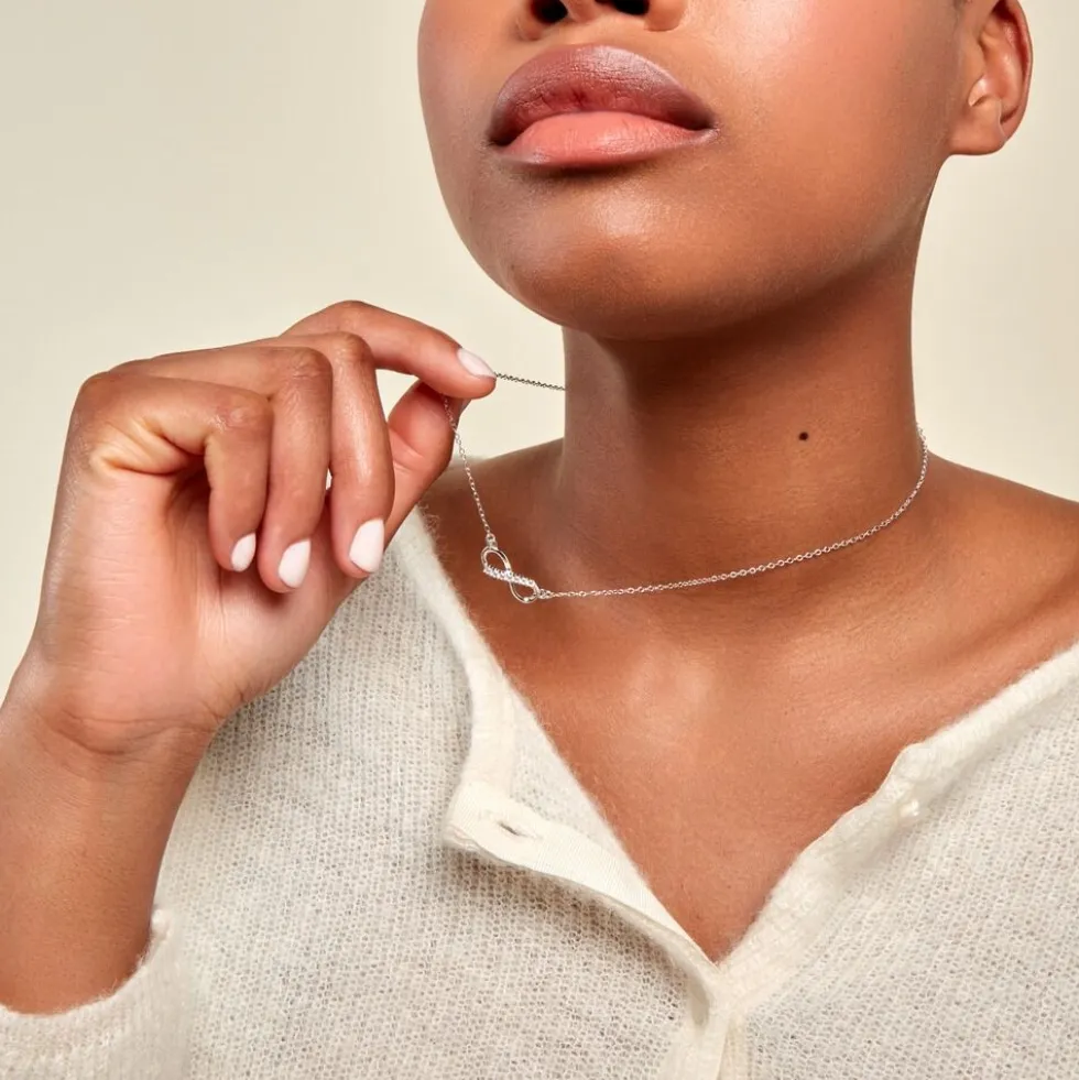 Collier Sohila Argent Blanc Oxyde De Zirconium