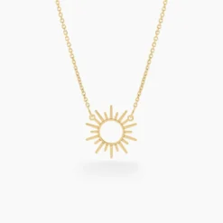Collier Soleil Eternel Or Jaune