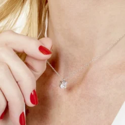 Collier Solitaire Argent Lyanna