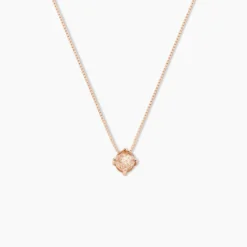 Collier Solitaire Argent Rose Rio Santa Teresa Oxyde De Zirconium