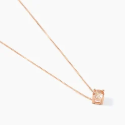Collier Solitaire Argent Rose Rio Santa Teresa Oxyde De Zirconium