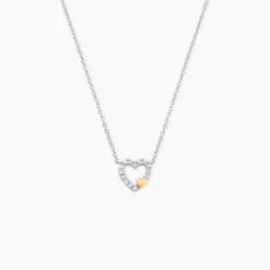 Collier Sorya Or Jaune Argent Blanc Oxyde De Zirconium