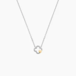Collier Sorya Or Jaune Argent Blanc Oxyde De Zirconium