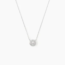 Collier Star Or Blanc Oxyde De Zirconium