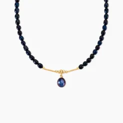 Collier Stella-Rose Or Jaune Perle De Culture