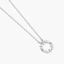 Collier Sueda Argent Blanc Oxyde De Zirconium