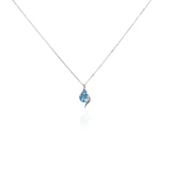 Collier Sunset Or Blanc Topaze Oxyde