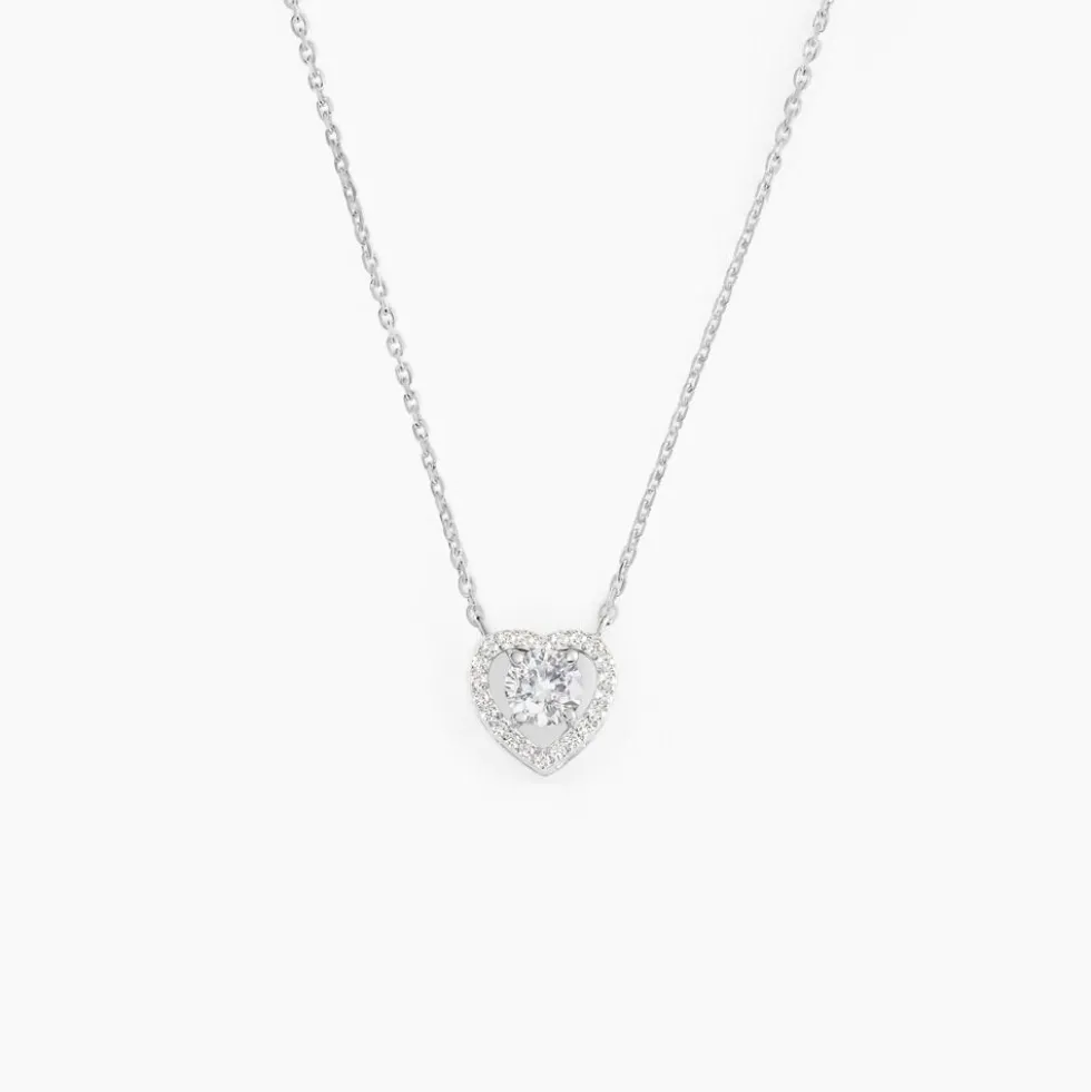 Collier Suzon Argent Blanc Oxyde De Zirconium