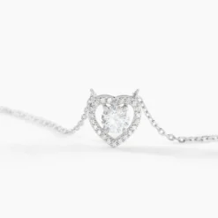Collier Suzon Argent Blanc Oxyde De Zirconium