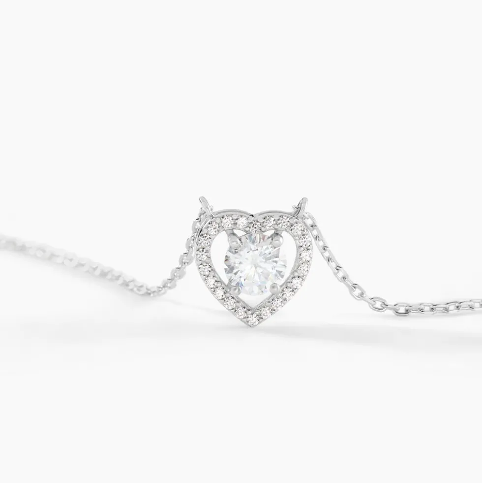 Collier Suzon Argent Blanc Oxyde De Zirconium