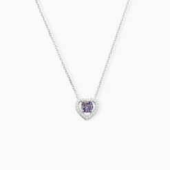 Collier Suzon Argent Blanc Oxyde De Zirconium