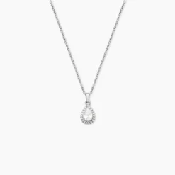 Collier Sylla Argent Blanc Oxyde De Zirconium