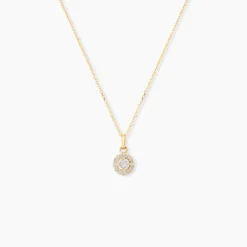 Collier Tahera Or Jaune Oxyde De Zirconium