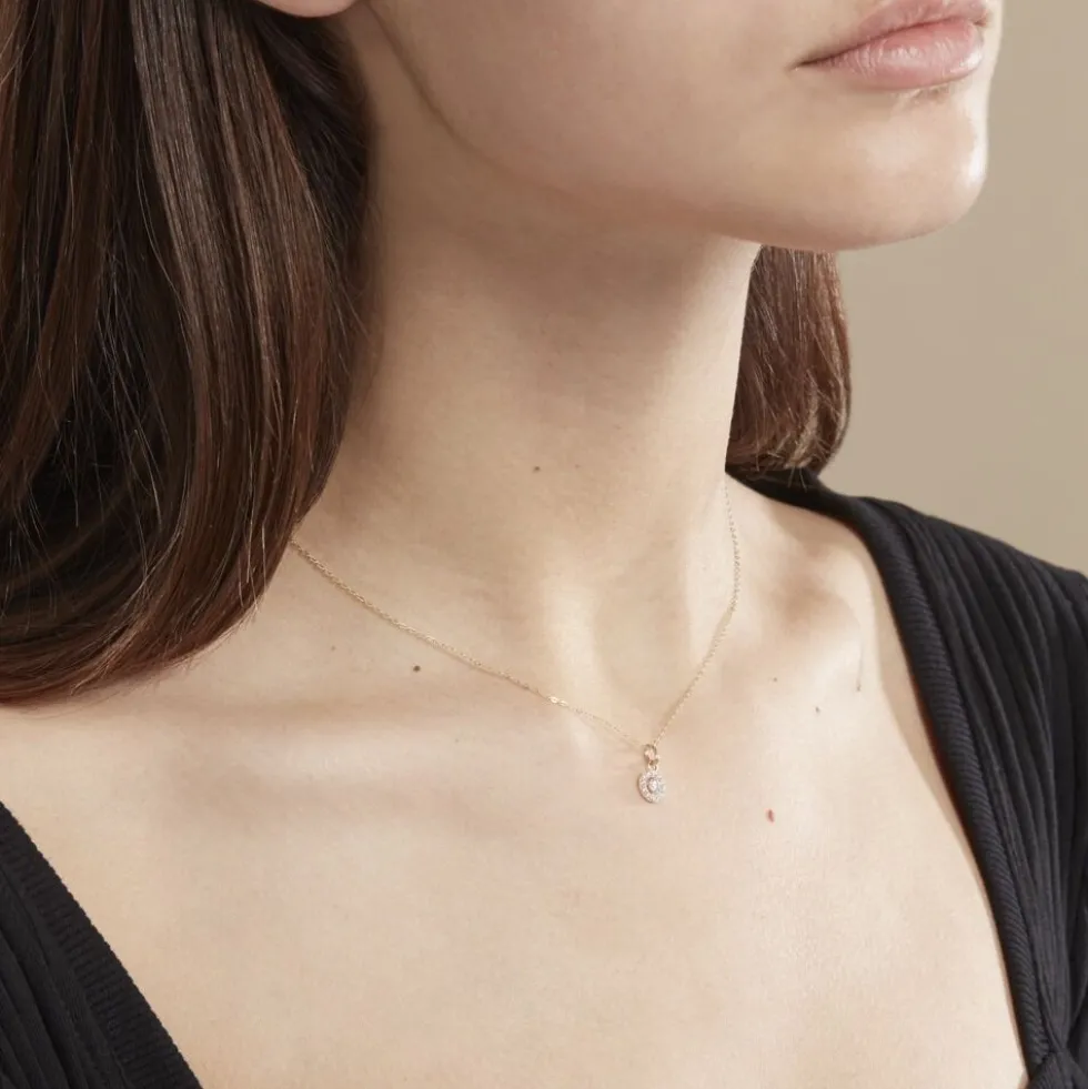 Collier Tahera Or Jaune Oxyde De Zirconium