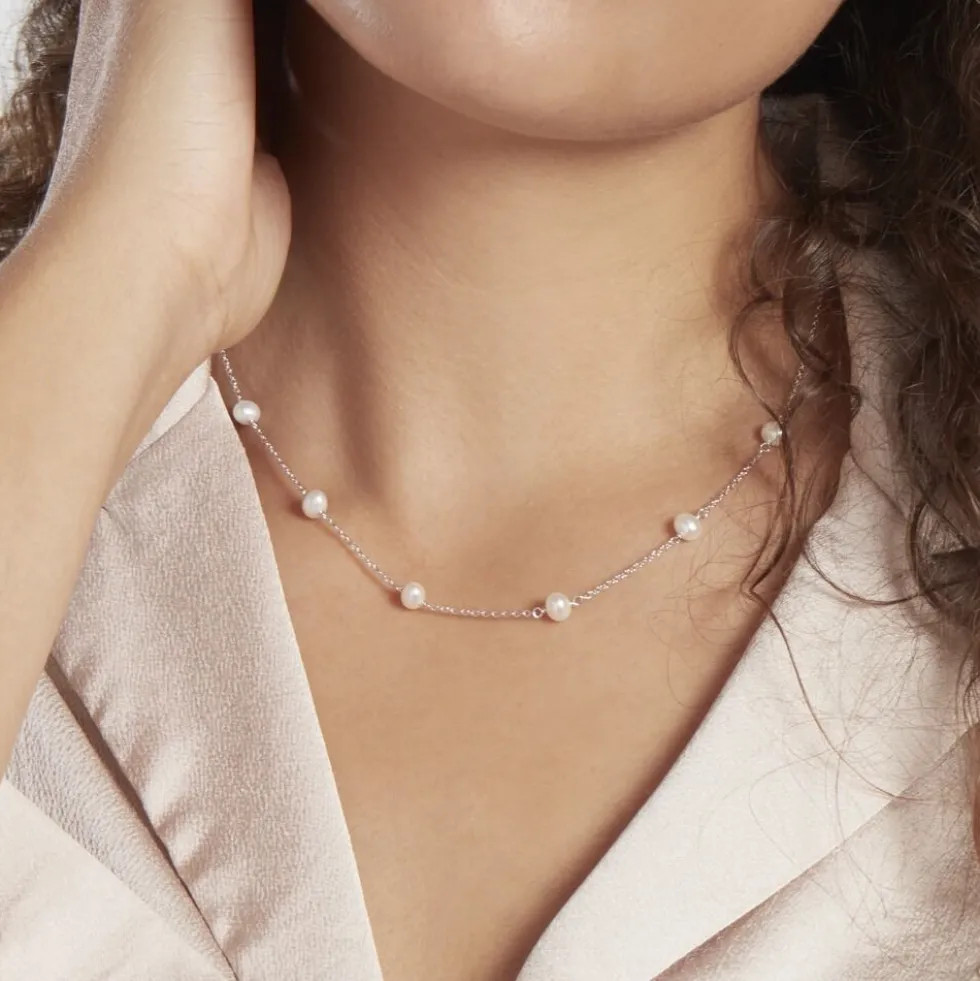 Collier Tanis Argent Perle De Culture