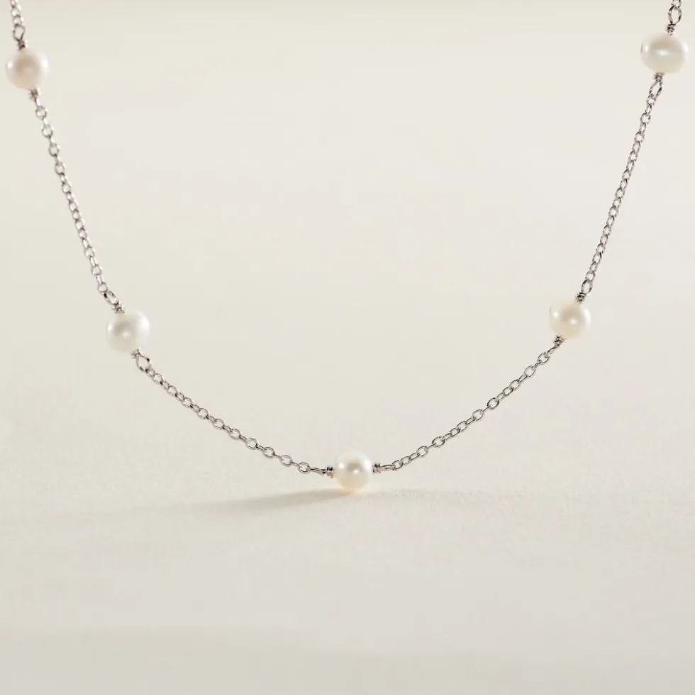 Collier Tanis Argent Perle De Culture
