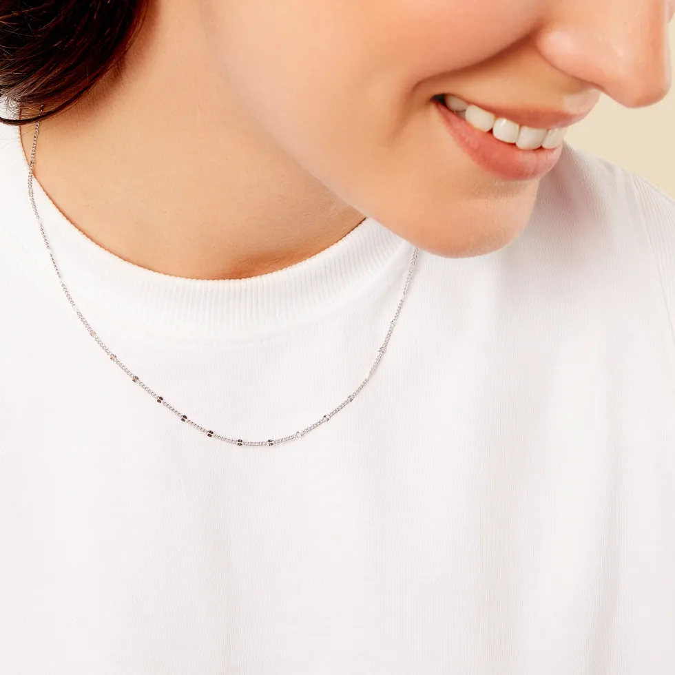 Collier Tessie Argent Blanc