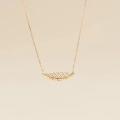 Collier Tourkia Or Jaune Oxyde De Zirconium