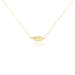 Collier Tourkia Or Jaune Oxyde De Zirconium
