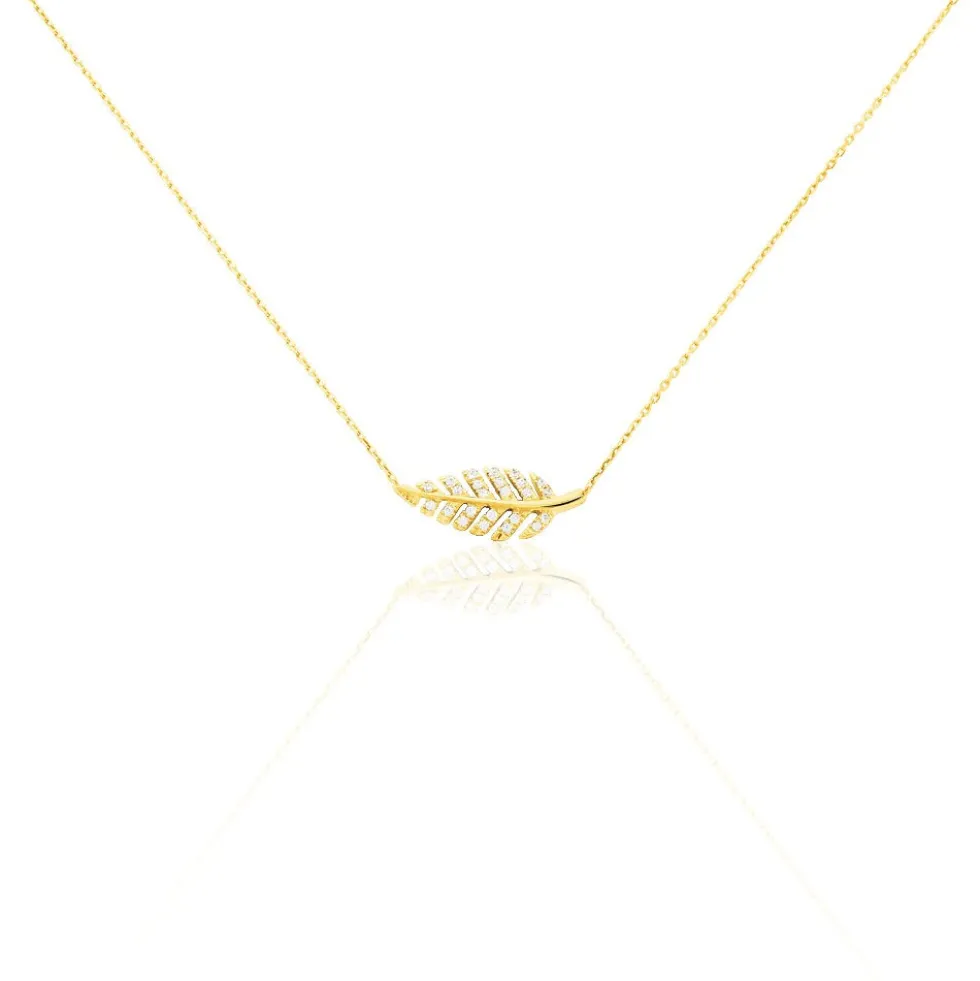 Collier Tourkia Or Jaune Oxyde De Zirconium
