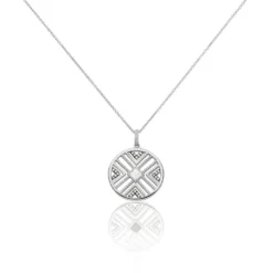 Collier Tribal Argent Blanc Oxyde De Zirconium