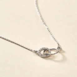 Collier Twillie Argent Blanc Oxyde De Zirconium