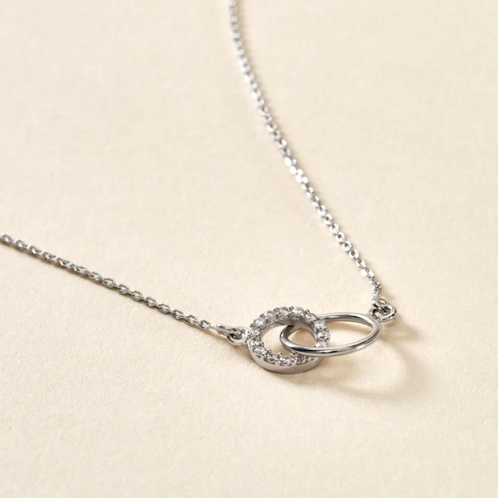 Collier Twillie Argent Blanc Oxyde De Zirconium