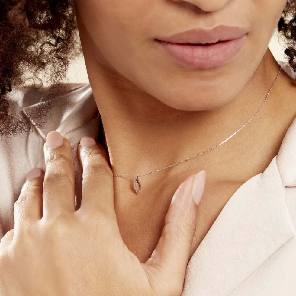 Collier Tylane Or Blanc Diamant