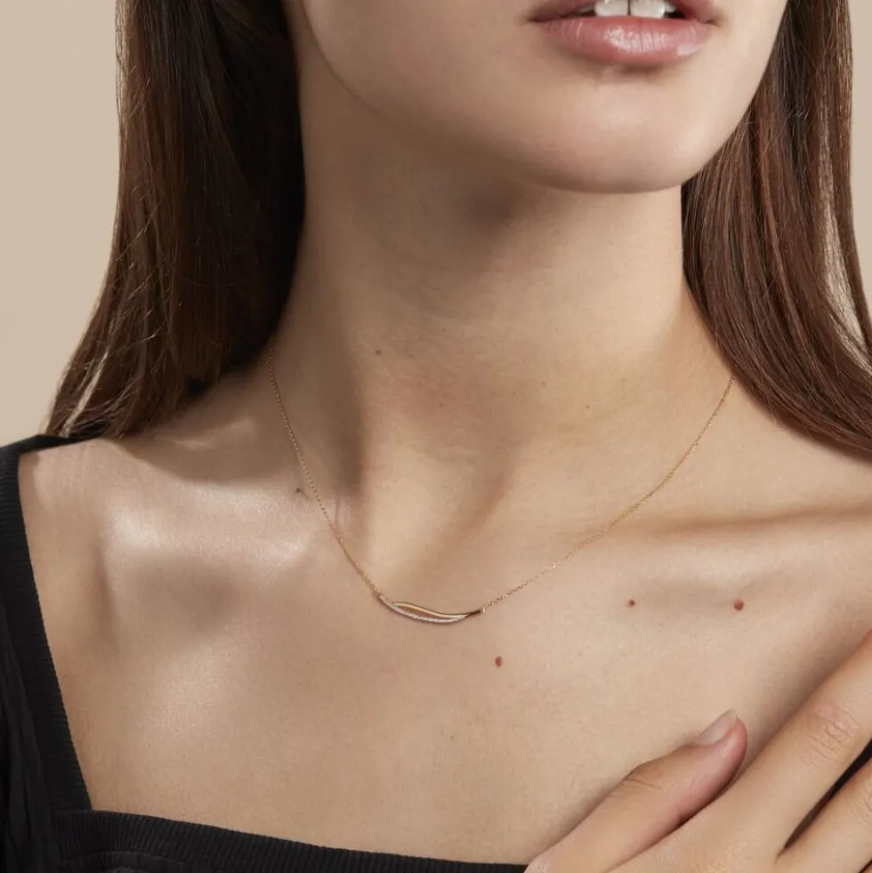 Collier Una Or Jaune Diamant