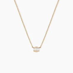 Collier Valentyne Plaque Or Jaune Oxyde De Zirconium