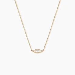 Collier Valentyne Plaque Or Jaune Oxyde De Zirconium