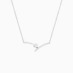 Collier Valeriana Or Blanc Oxyde De Zirconium