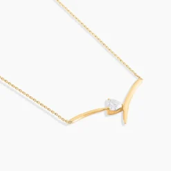 Collier Valeriana Or Jaune Oxyde De Zirconium