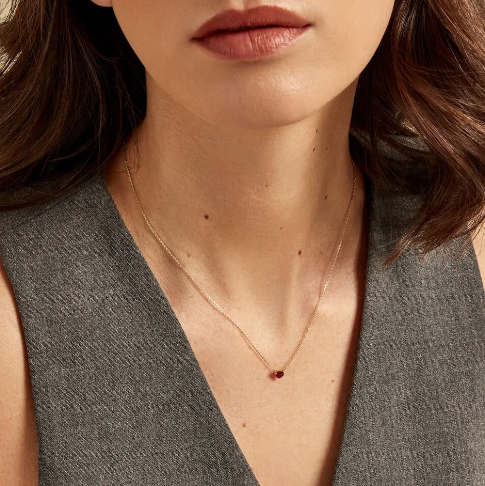 Collier Valerius Or Jaune Rubis