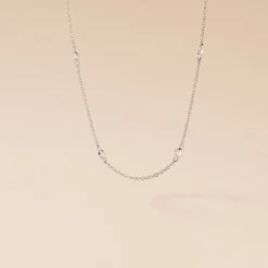 Collier Vashti Argent Blanc Oxyde De Zirconium