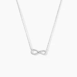 Collier Veda Argent Blanc Oxyde De Zirconium
