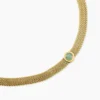 Collier Veria Acier Jaune Aventurine