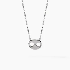 Collier Viana Argent Blanc